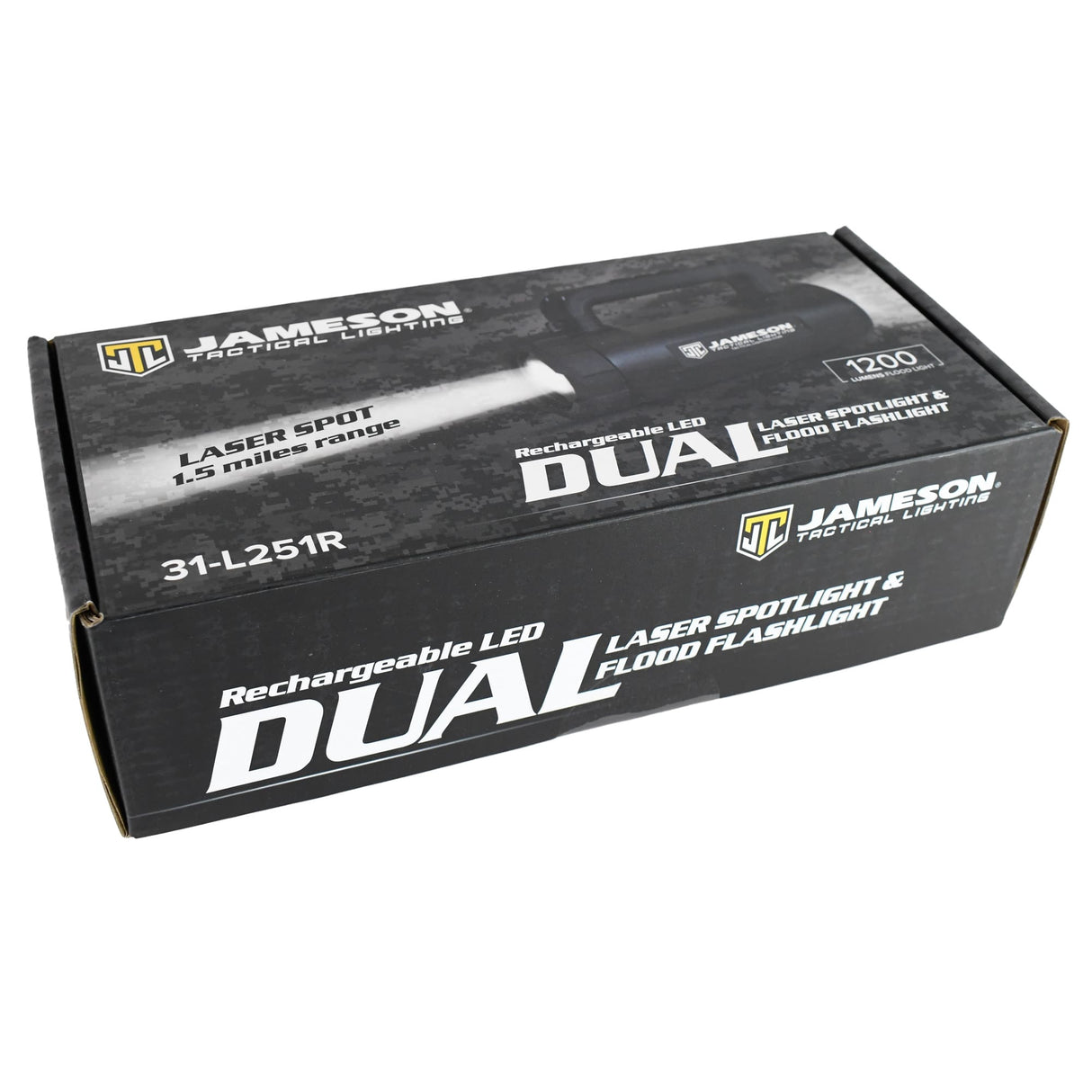 Jameson 31-L251R Rechargeable Dual Beam Spotlight | 1200 Lumens | 1.5 Mile Range