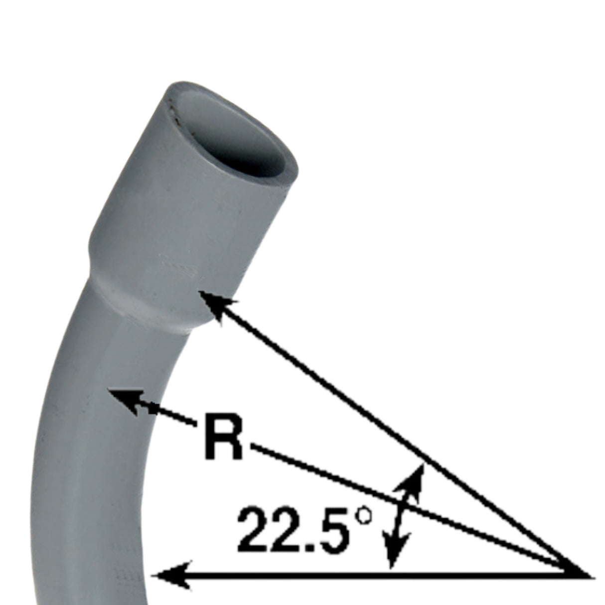 Schedule 40 PVC Elbows – 22.5° Standard Radius