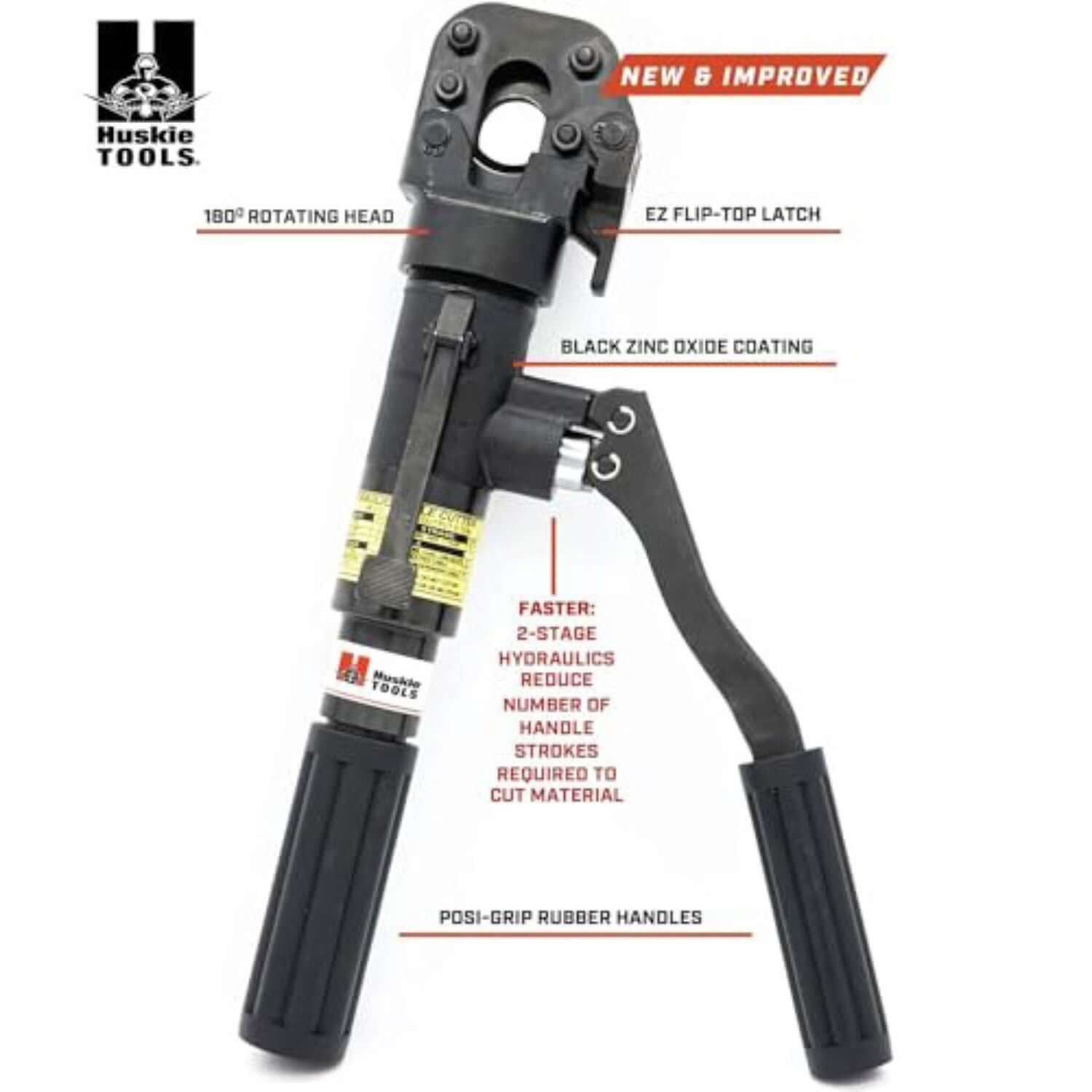 2-Stage 6-Ton Manual Hydraulic Cutter | JSHA-20 | Huskie Tools