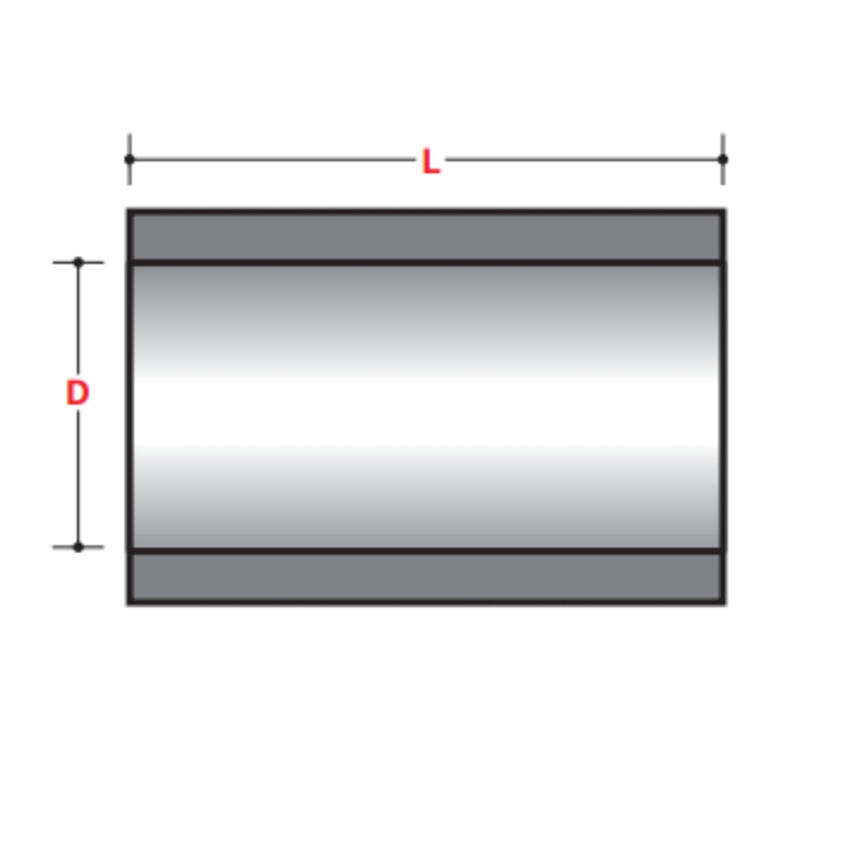 Female PVC-Coated Sleeve Coupling Adapter - Below Ground