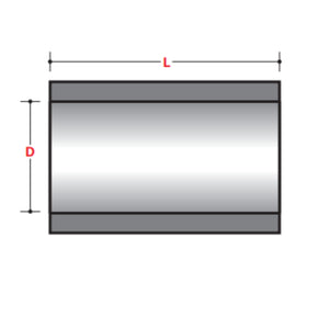 Female PVC-Coated Sleeve Coupling Adapter - Below Ground