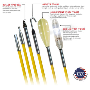 Jameson Yellow Jacket Multi-Flex Fish Rod Kit | Multiple Lengths