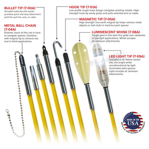 Jameson Yellow Jacket Multi-Flex Fish Rod Kit | Multiple Lengths