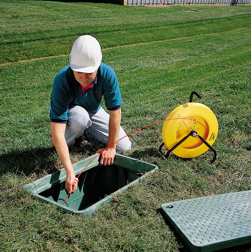 Jameson Little Buddy Fish Tape | 3/16" Fiberglass Rod | 150'–300' Conduit