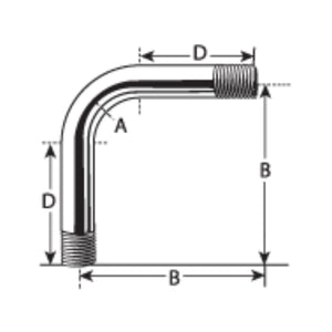 Galvanized Rigid Conduit (GRC) Large Radius 90ºElbows