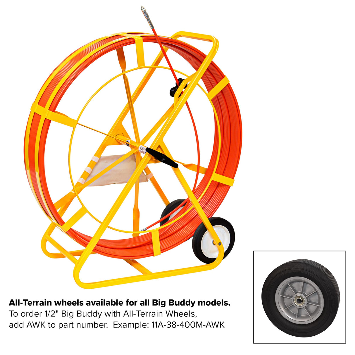 Jameson 1/2" Fiberglass Duct Rodder | Big Buddy & Mega Buddy Series | 300'–1500'