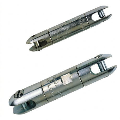 Condux 5/8" and 7/8" Break-Away Swivels showing installed break pins for cable pulling
