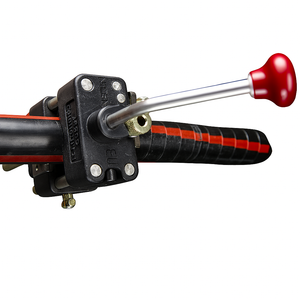 Semi peelable conductor scorer tool designed for medium to high voltage cables, featuring a red handle and adjustable mechanism.