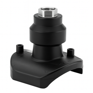 Electrofusion transition saddle with stainless steel female outlet, black PE4710 injection-molded saddle