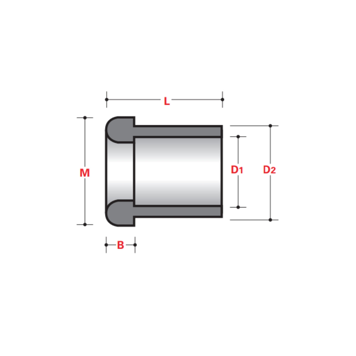 FIBERGLASS END CAP WITH GASKET (ID) - ABOVE GROUND