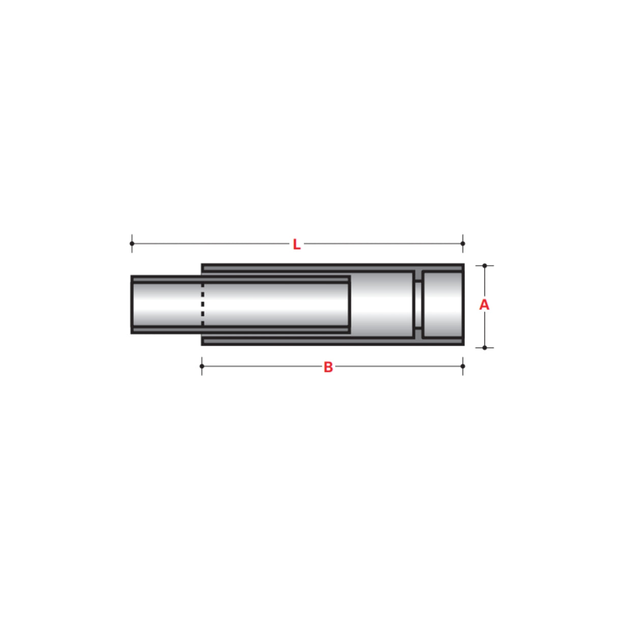 SINGLE EXPANSION JOINT SOCKET X SPIGOT, NO O-RING - ABOVE GROUND