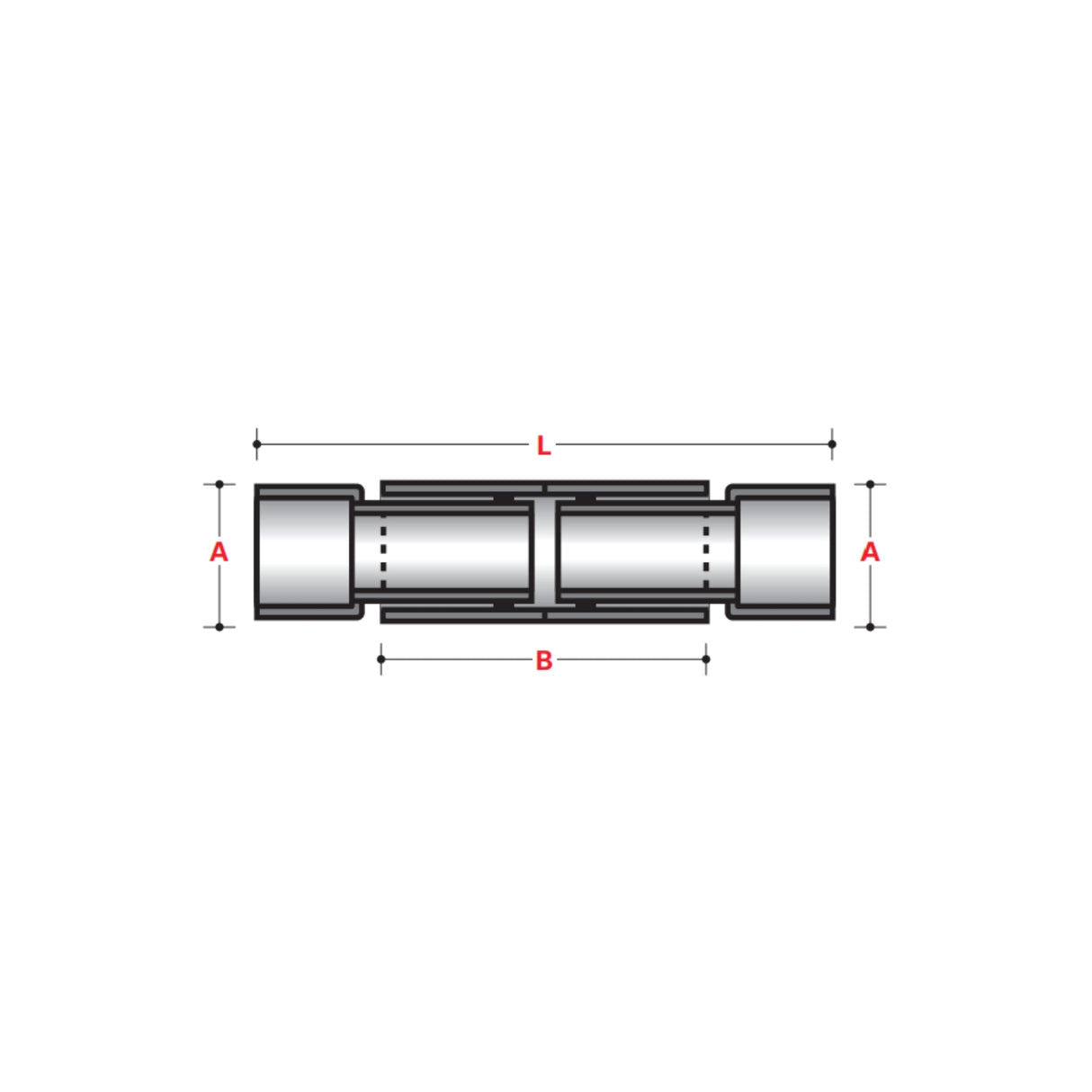 DOUBLE EXPANSION JOINT WITH O-RINGS - ABOVE GROUND