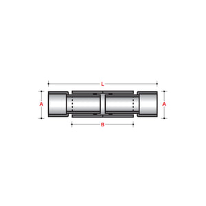 DOUBLE EXPANSION JOINT WITH O-RINGS - ABOVE GROUND