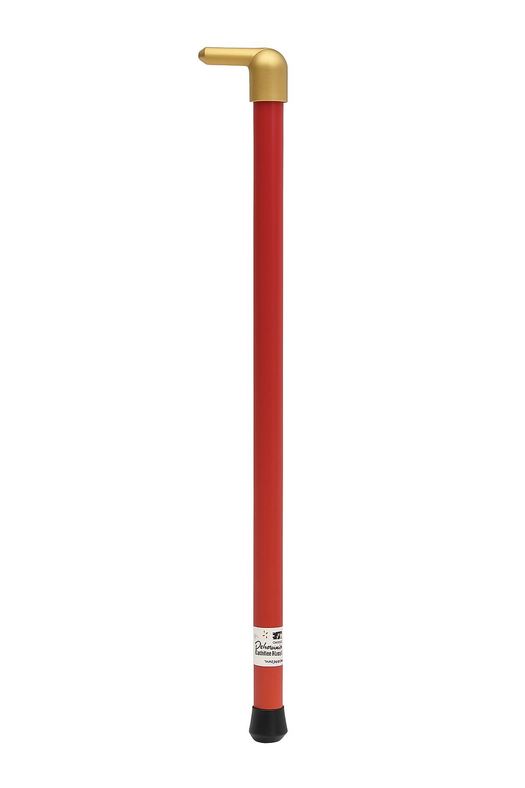 Insulating disconnect stick with a foam-cored FRP design, 1.25-inch diameter, featuring a gold hook and red shaft.