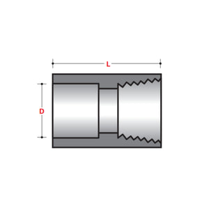 Female Adapter for Fiberglass to GRS Conduit (XW) - ABOVE GROUND