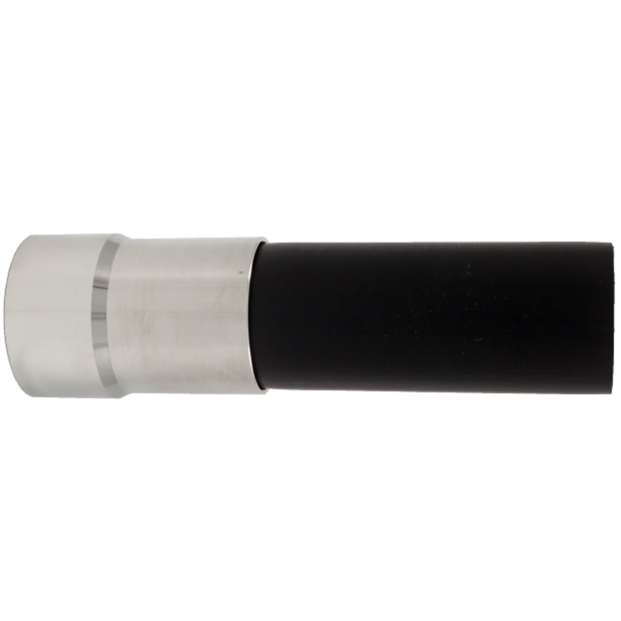 Standard Female NPT transition fitting with epoxy-coated carbon steel, 304 stainless steel, or 316 stainless steel collar and HDPE extension for SDR 7–17 piping systems.