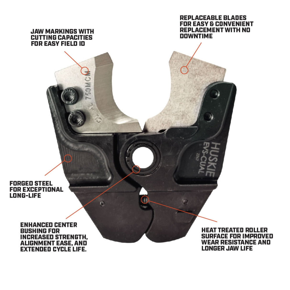 6 Ton EVS Power System Cu/Al Cutting Jaw with Replaceable Blades