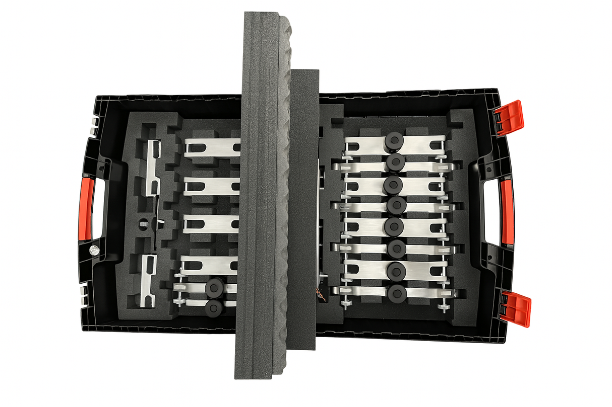 Inter-Locking Chain Scraper/Peeler Complete Kit Stored in Protective Hard Case