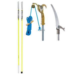 Jameson JE-6PKG-1 12 ft foam core line clearance pruner kit with JA-14 pruner head and pole saw
