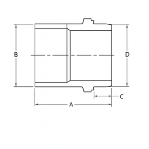 Technical line drawing of an Integrity Fusion MJ Adapter showing A, B, C, and D dimensional callouts for IPS and DIPS sizes.
