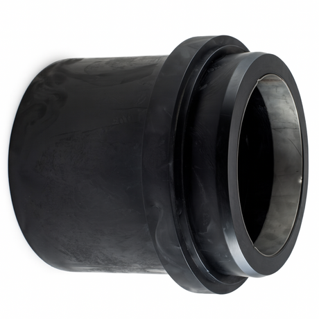 Integrity Fusion MJ Adapter – black molded HDPE mechanical joint adapter with gasket seat and stiffener ring.