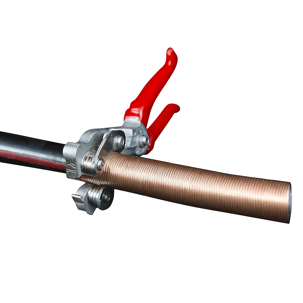 PILC cable pliers designed for MV paper insulation removal on cables up to 1 inch in diameter.