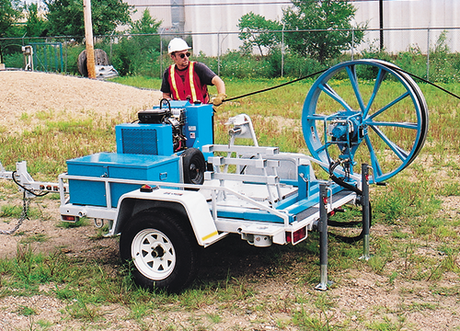 Fiber Optic Cable Pulling Trailer (Includes: Trailer Flat Assembly, Wheel Chocks and Tool Box)