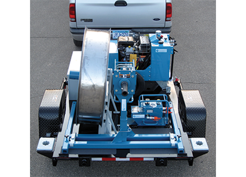 Fiber Optic Cable Pulling Trailer (Includes: Trailer Flat Assembly, Wheel Chocks and Tool Box)