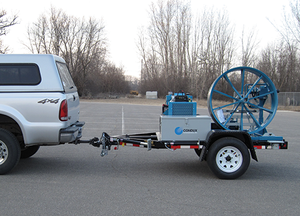 Fiber Optic Cable Pulling Trailer (Includes: Trailer Flat Assembly, Wheel Chocks and Tool Box)