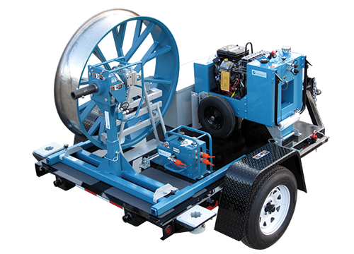 Fiber Optic Cable Pulling Trailer (Includes: Trailer Flat Assembly, Wheel Chocks and Tool Box)