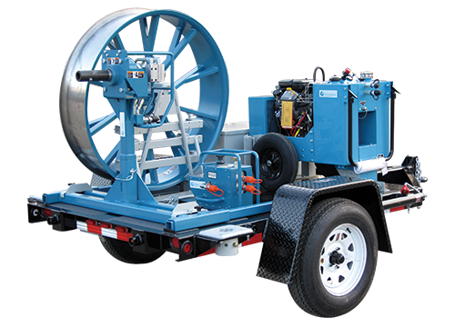 Fiber Optic Cable Pulling Trailer (Includes: Trailer Flat Assembly, Wheel Chocks and Tool Box)