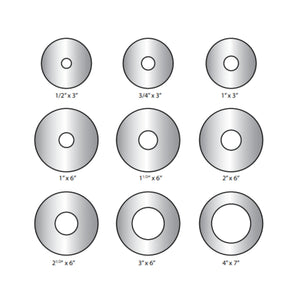 Stainless Steel Escutcheon Plates, Wall Flanges