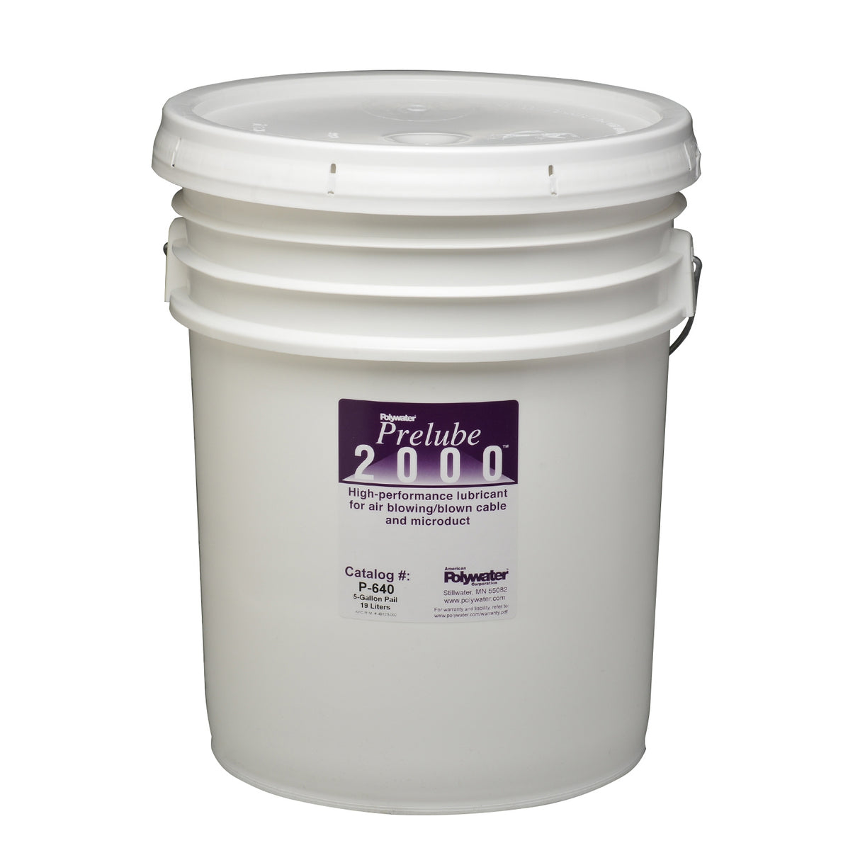Polywater Prelube 2000 – 5-gallon pail of cable-blowing lubricant.