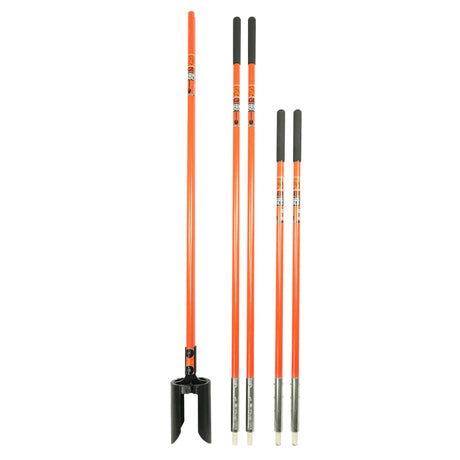 Tiiger DG-PD10 sectional post hole digger with fiberglass handles and steel digging head