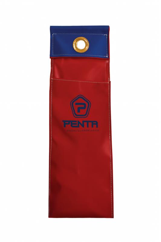 Heavy-duty vinyl compact hot stick bag with reinforced handle, designed for utility supply and safety.