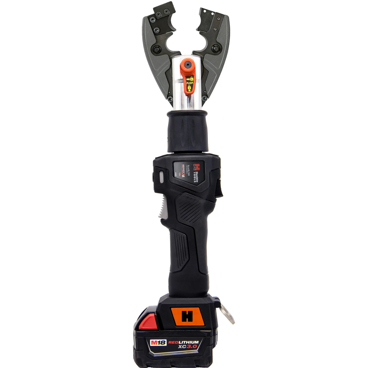 Huskie SLA-RL7NDCUT 6-ton inline crimping and cutting tool, Milwaukee M18