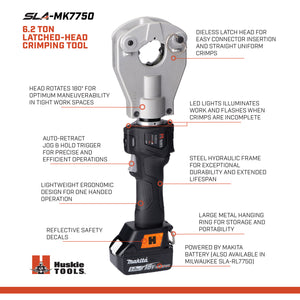 6.2-Ton Inline Crimping Tool | SLA-MK7750 | Huskie | Makita LXT