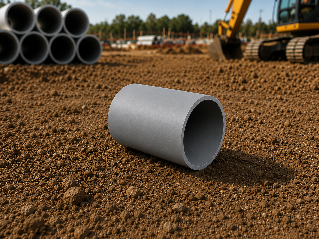 Schedule 40 & 80 PVC standard coupling, lengthwise view