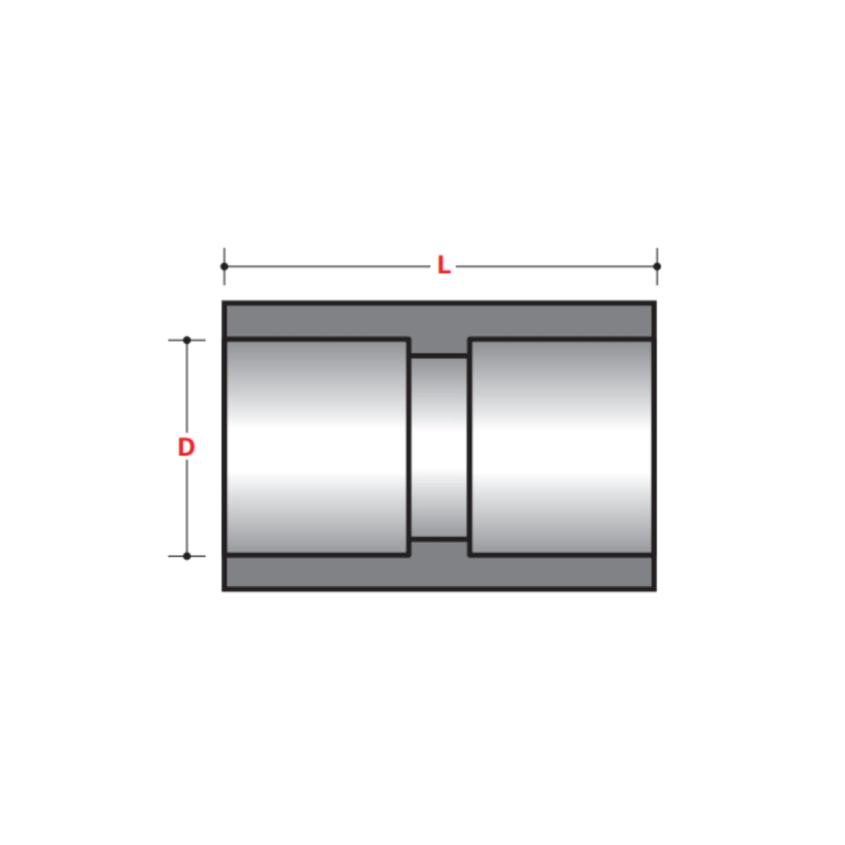 Stop Coupling - Double Bell Fitting (XW) - BELOW GROUND