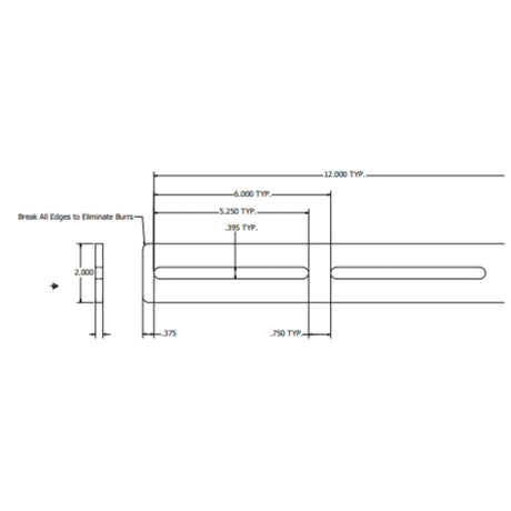 Stainless Steel FlatRail Sanitary Strut