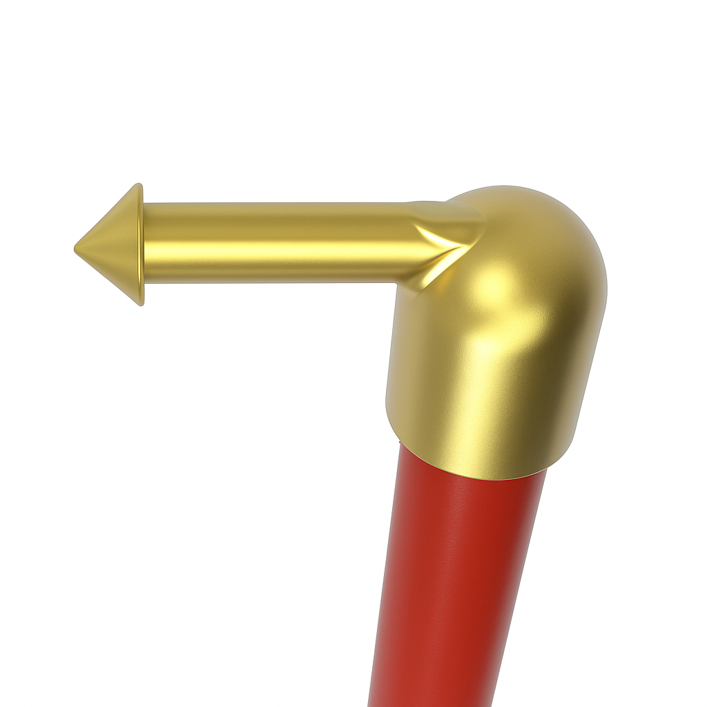Insulating disconnect stick with a foam-cored FRP design, featuring a 1.25-inch diameter and a pointed end for utility work.