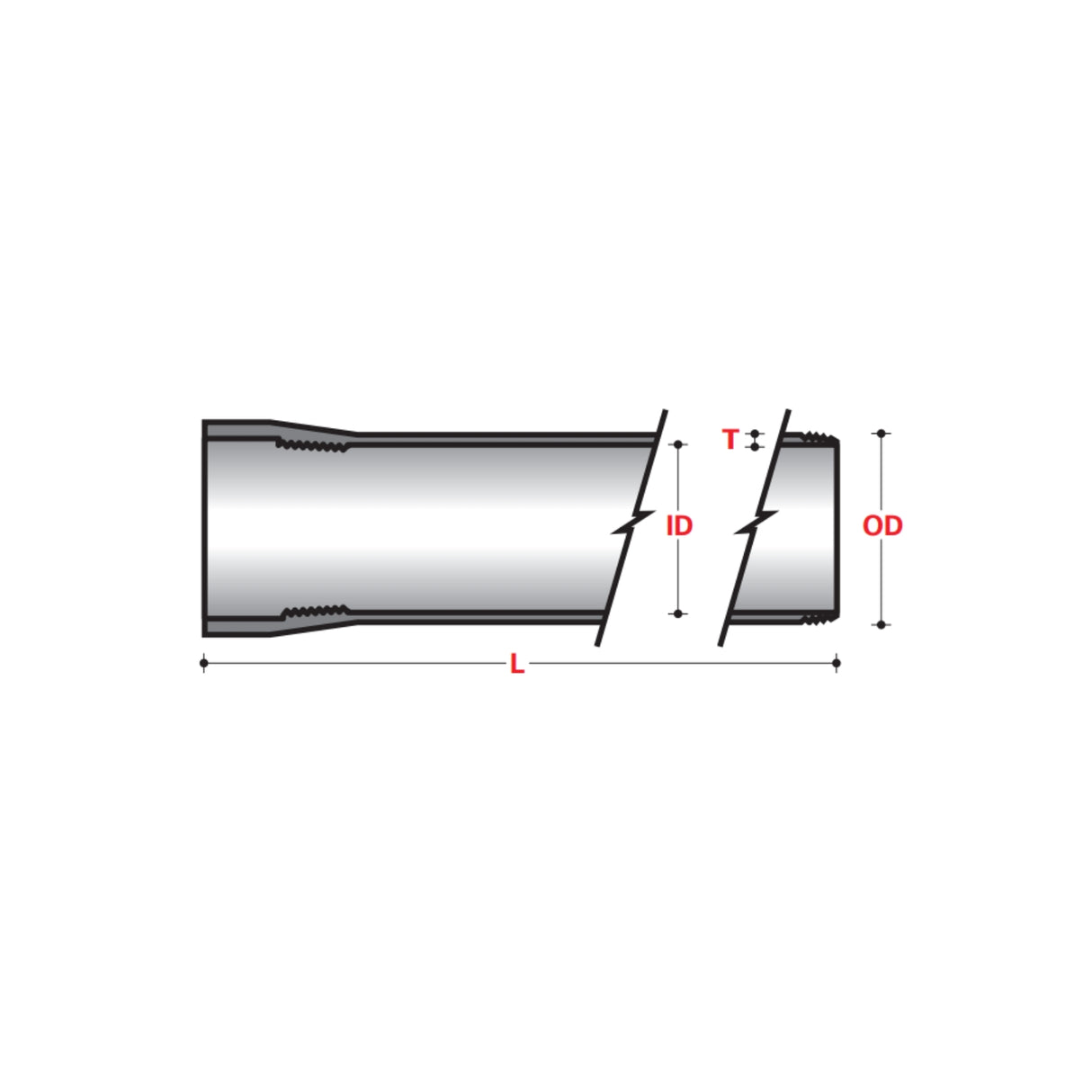 ID Telecom Conduit - SW Standard Wall, Multiple Joints - BELOW GROUND