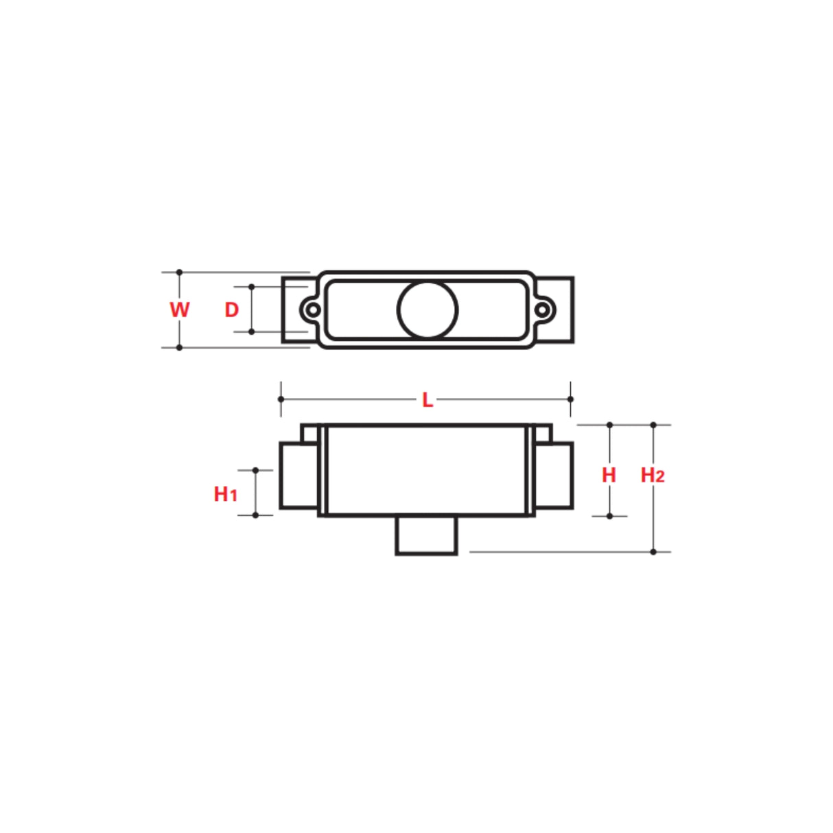 TYPE TB Conduit Body - ABOVE GROUND