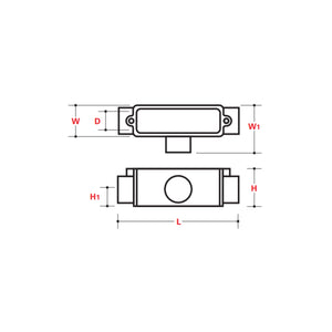 TYPE T Conduit Body - ABOVE GROUND