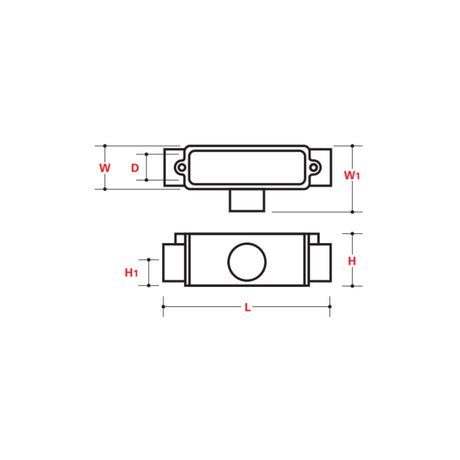 TYPE T Conduit Body - ABOVE GROUND