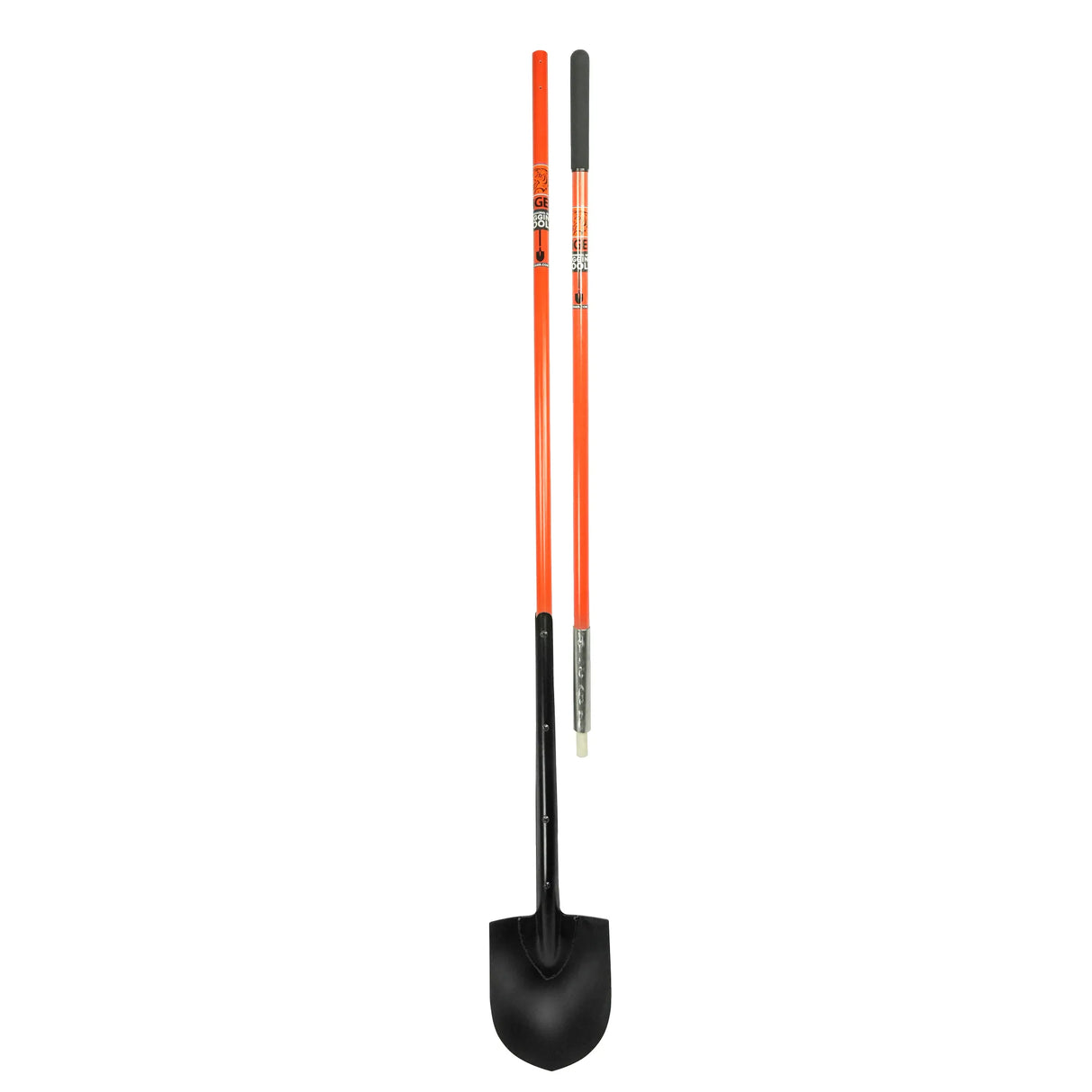 TiiGER DG-SH10 Shovel head on a 10 ft sectional fiberglass handle