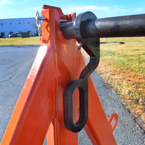 TiiGER LNG-2025 portable reel rack staging cable reels in the yard