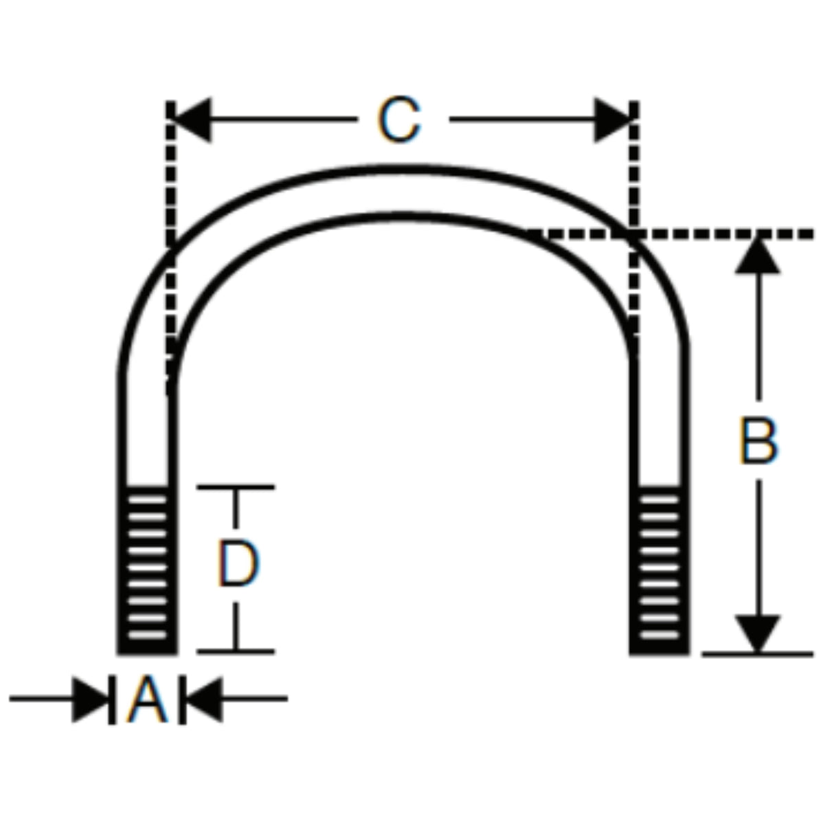 Stainless Steel BriteRail U-Bolts