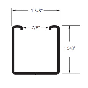 Stainless Steel 1 5/8" x 1 5/8" Solid Strut