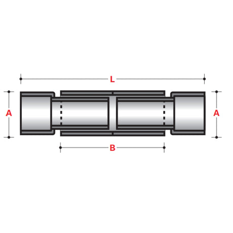 DOUBLE EXPANSION JOINT, NO O-RINGS (XW) - ABOVE GROUND